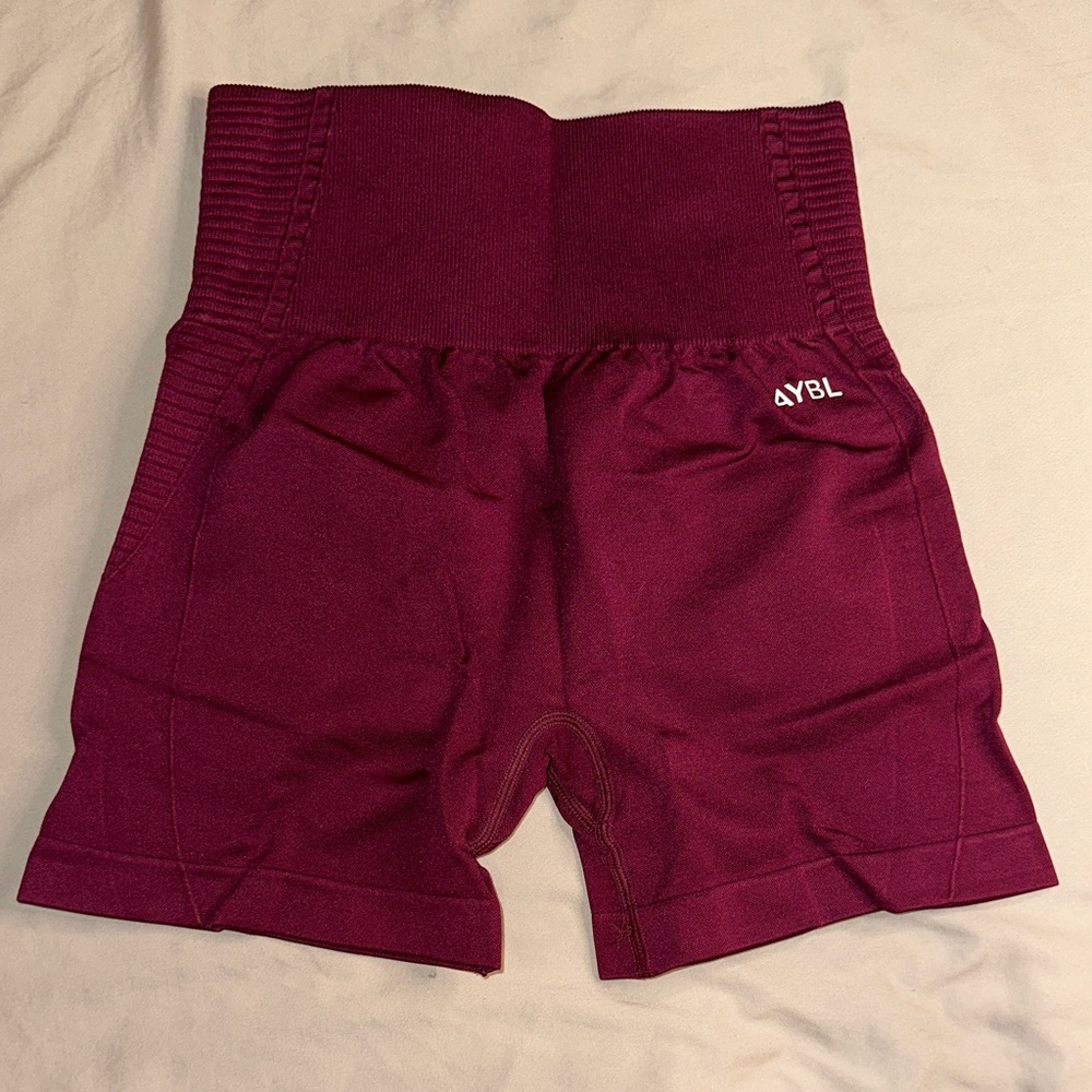 AYBL Wine High-Waisted Shorts